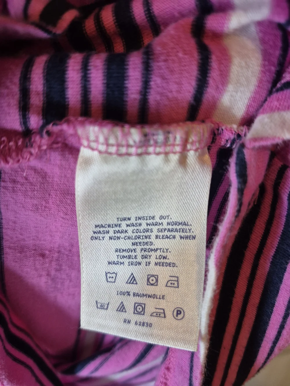 Lands' End Pink Striped Casual Sundress with Navy Straps